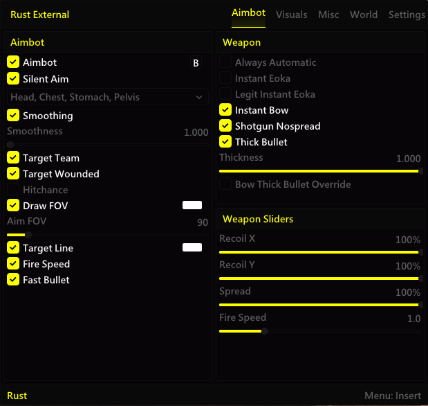 Rust External Cheat Menu